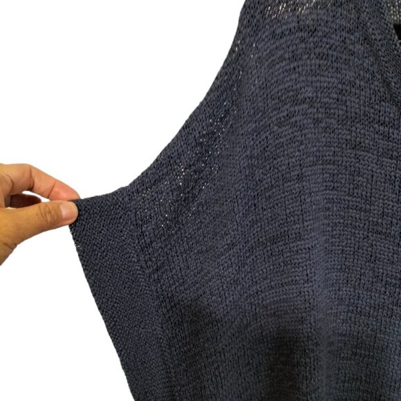 1105)WD.NY Women's Short Sleeve Oversized Slouchy Blue Sweater Plus Size 2X - Picture 5 of 9